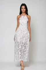 Bodie Lace Floral Maxi Dress