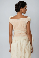 Boutros Ruch Flower Strapless Top