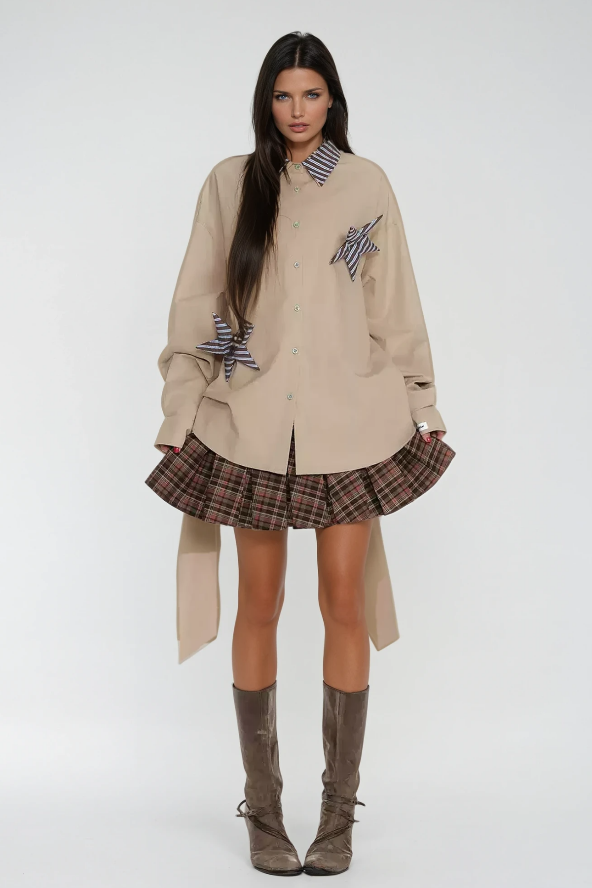 Bozhidara Star Lace Up Shirt