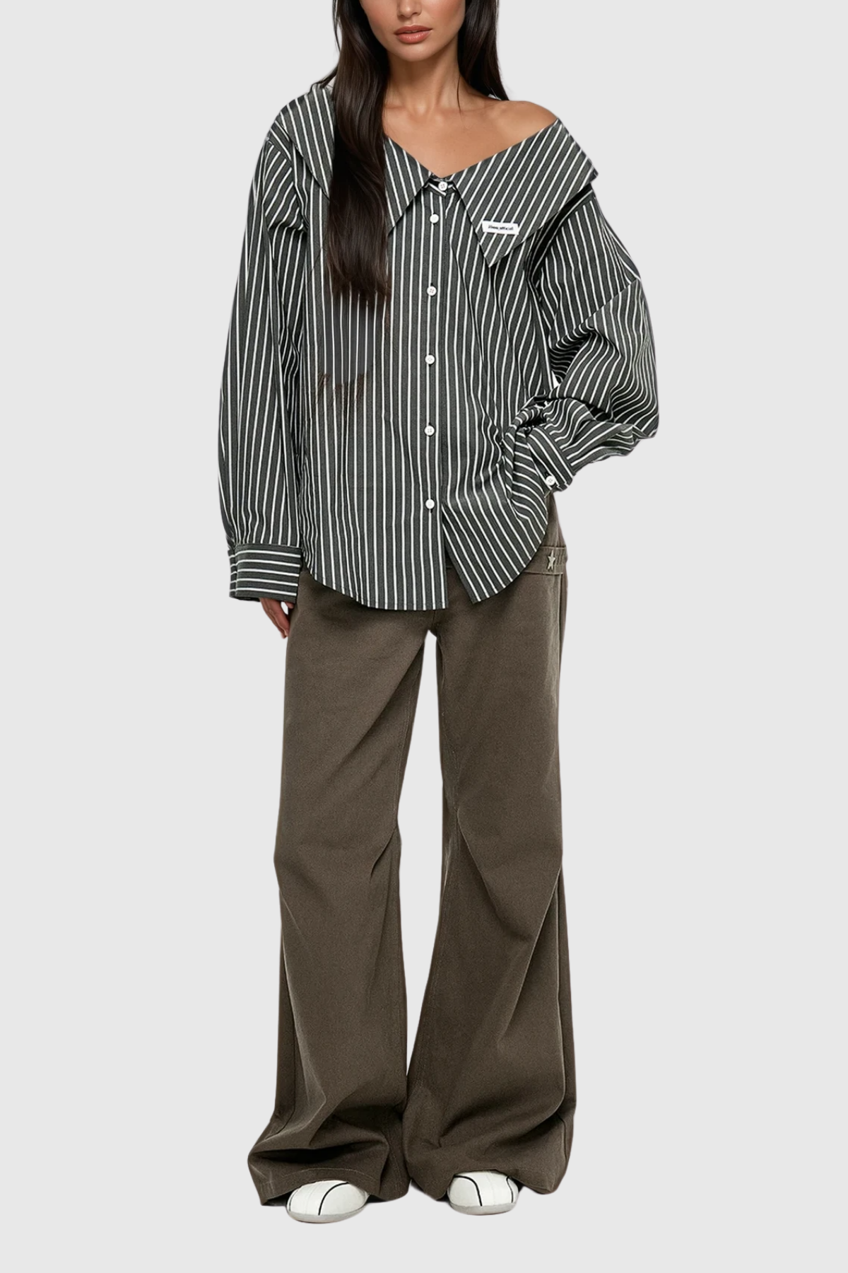 Brand Stripe Deconstruct Shirt
