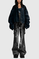 Brandee Embellished Print Bootcut Jeans