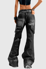 Brandee Embellished Print Bootcut Jeans