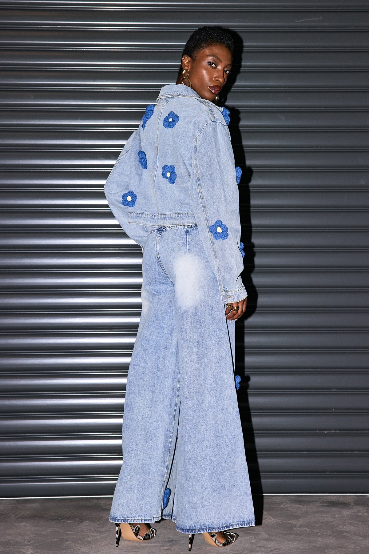 Cachet Flower Barrel Jeans