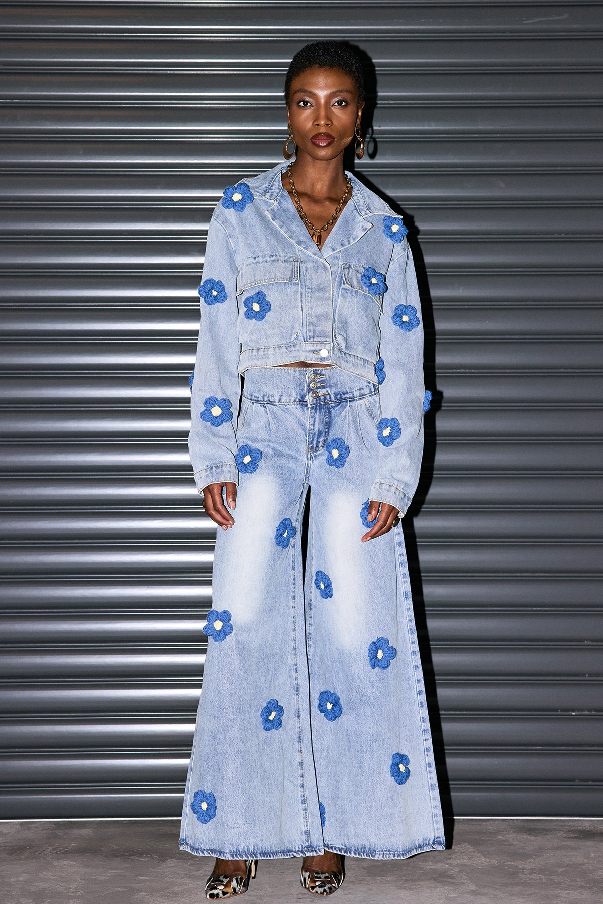 Cachet Flower Barrel Jeans