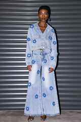 Cachet Flower Barrel Jeans
