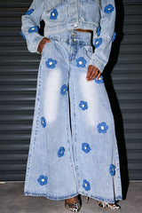 Cachet Flower Barrel Jeans