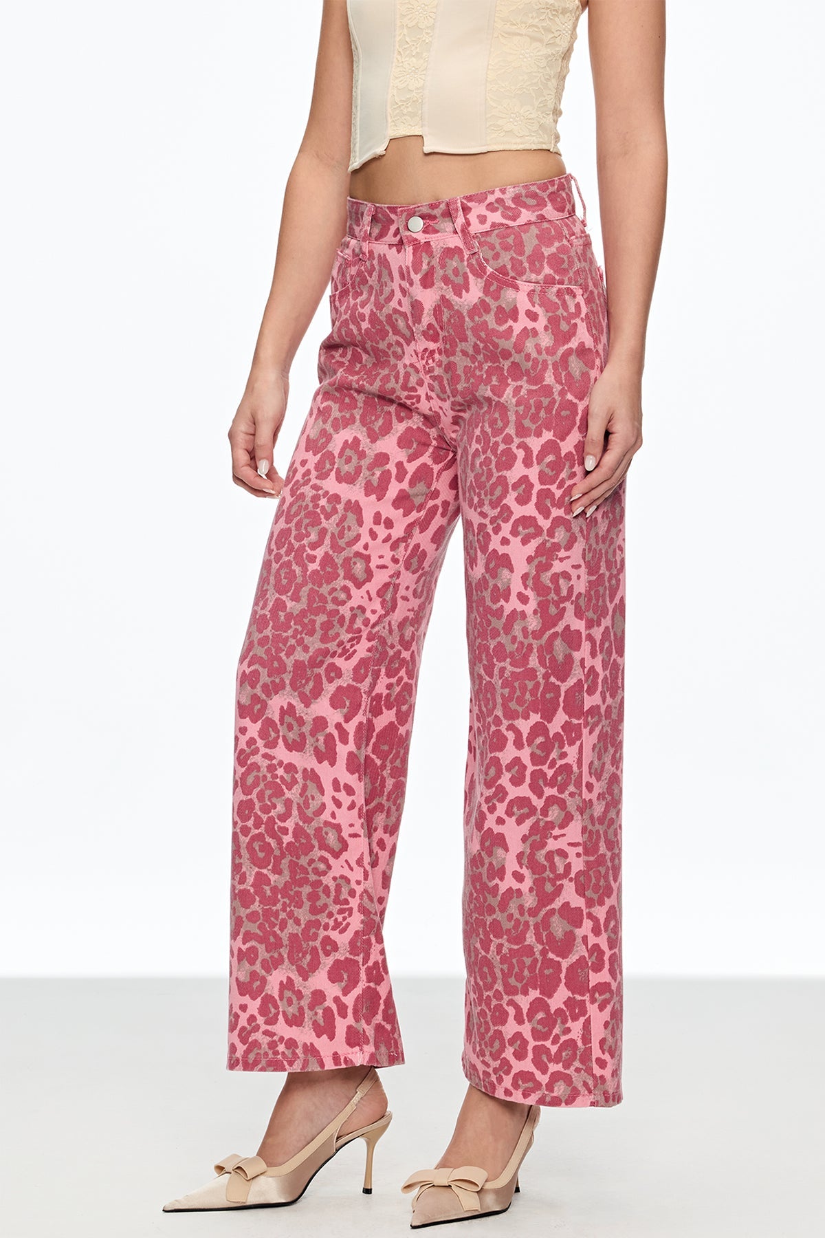 Cahal Leopard Jeans