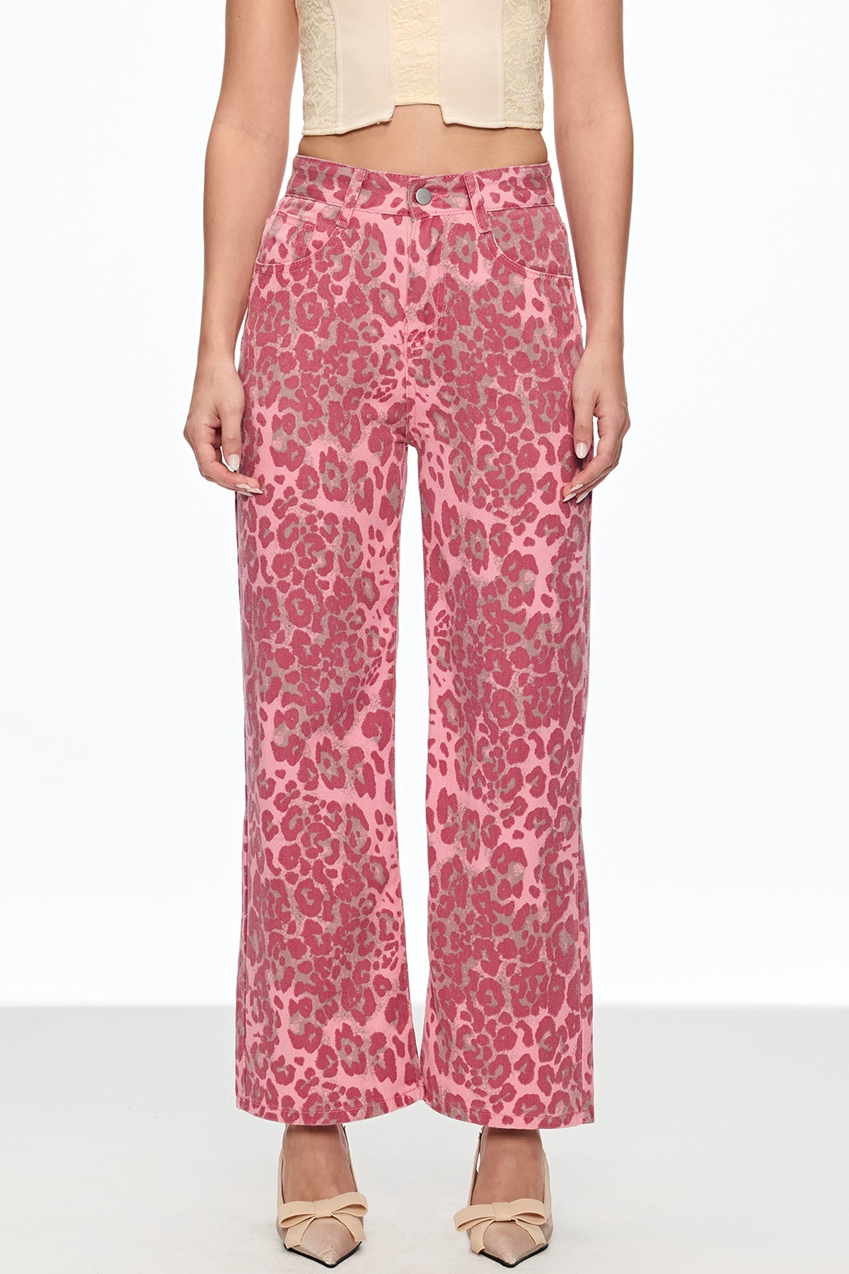 Cahal Leopard Jeans