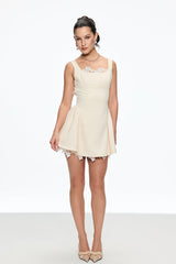 Caligula Sleeveless Mini Dress In Apricot