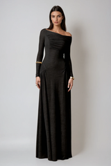Candi Ruch Asymmetric Maxi Dress