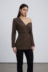 Caner Asymmetric One Shouder Blazer