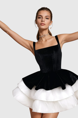 Carmel Bodycon Puffy Mini Dress