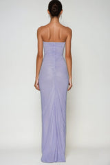 Carmelo Flower Ruch Cutout Maxi Dress