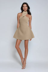 Chen Ruch Halter Neck Mini Dress