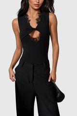 Chidike Lace Cutout Sleeveless Top