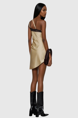 Chinonso One Shouder Cutout Lace Satin Mini Dress