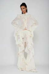 Cirila Ruffle Pants Set