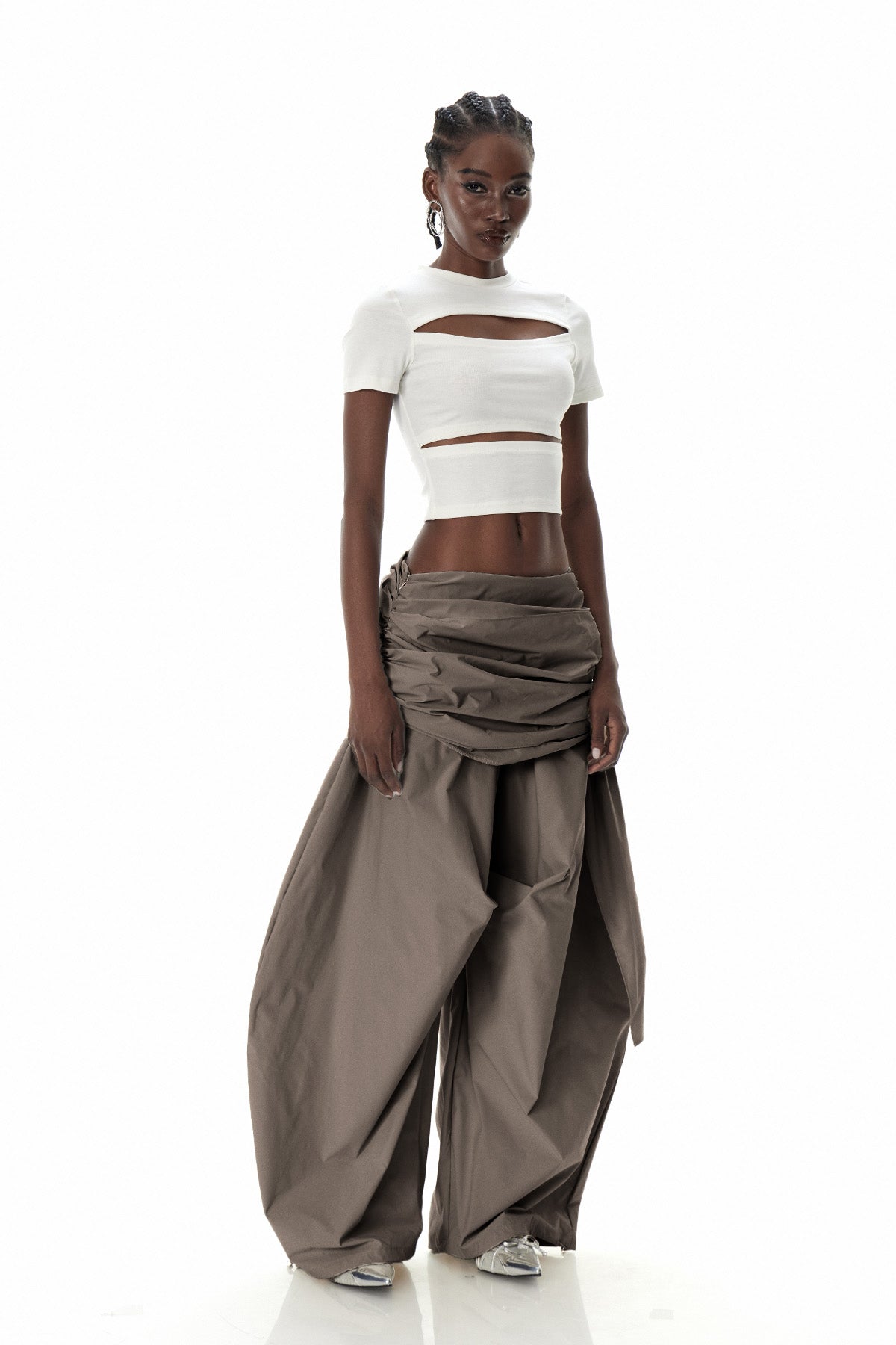 Creiddylad Ruch Drawstring Barrel Pants In Brown