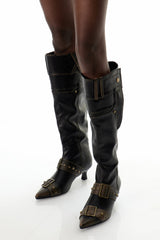 Dabid Embellished Leather Boots