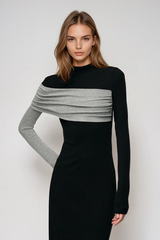 Dane Bodycon Asymmetric Top In Grey