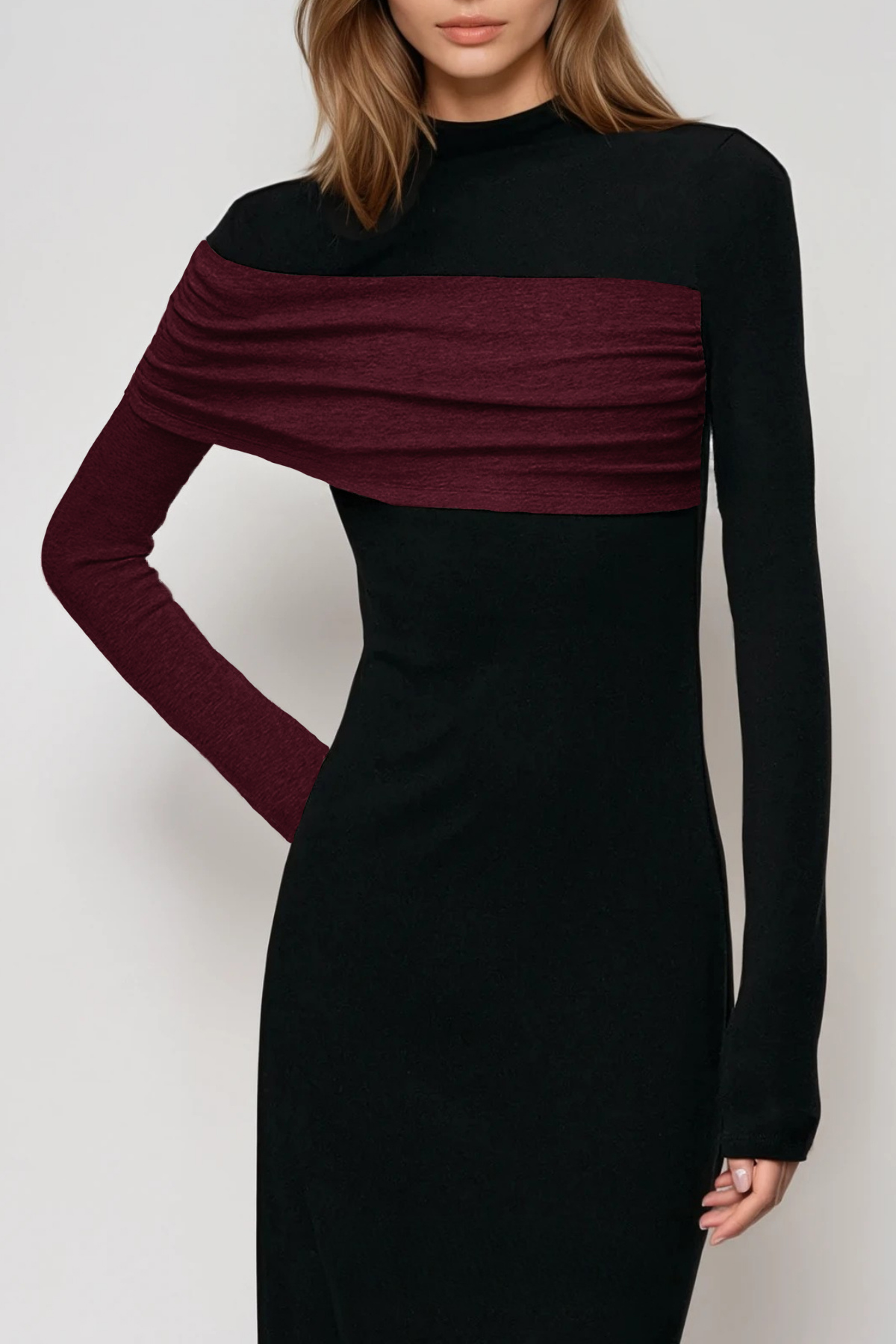 Dane Bodycon Asymmetric Top In Red