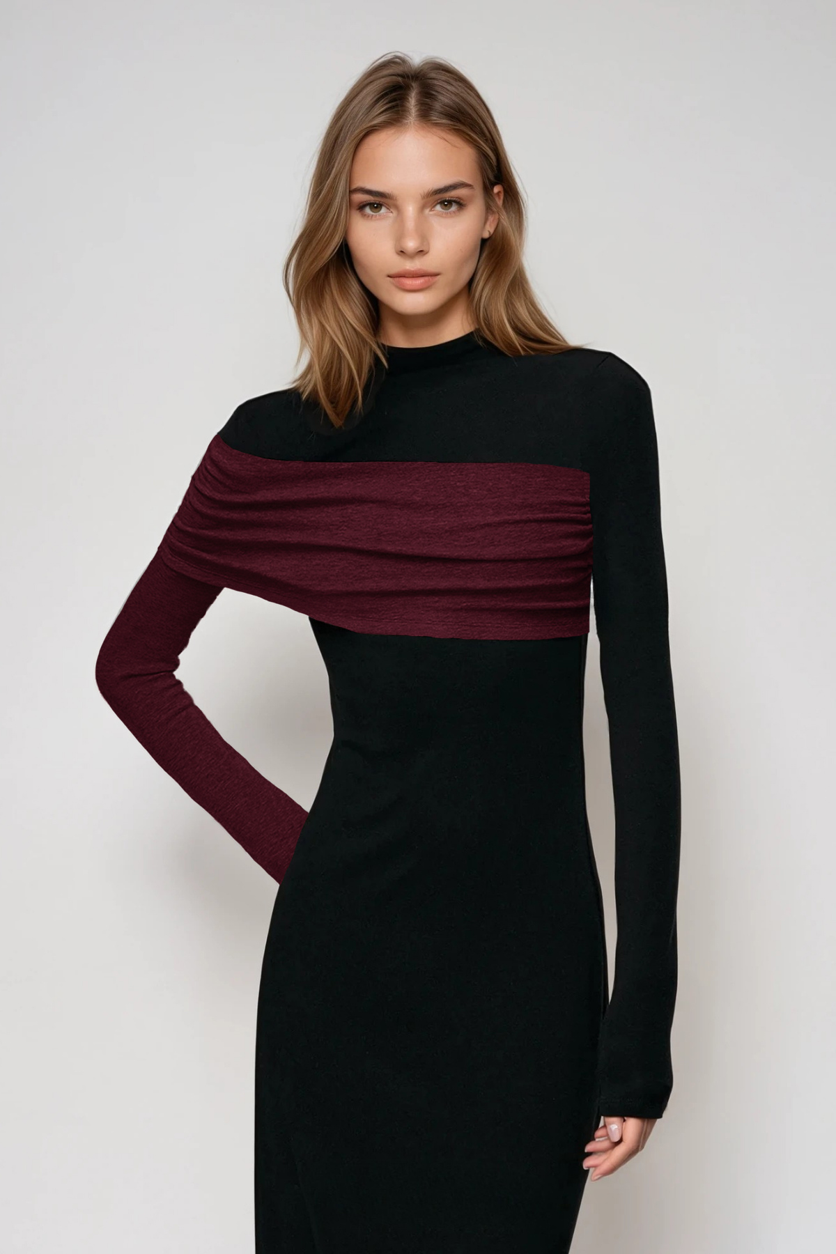 Dane Bodycon Asymmetric Top In Red