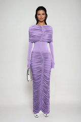 Daniel Ruch Drawstring Maxi Dress