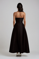Daniele Flower Asymmetric Maxi Dress