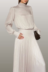 Darina Balloon Sleeve Ruch Maxi Dress