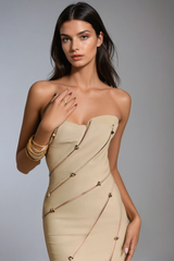 Davinia Strapless Asymmetric Maxi Dress