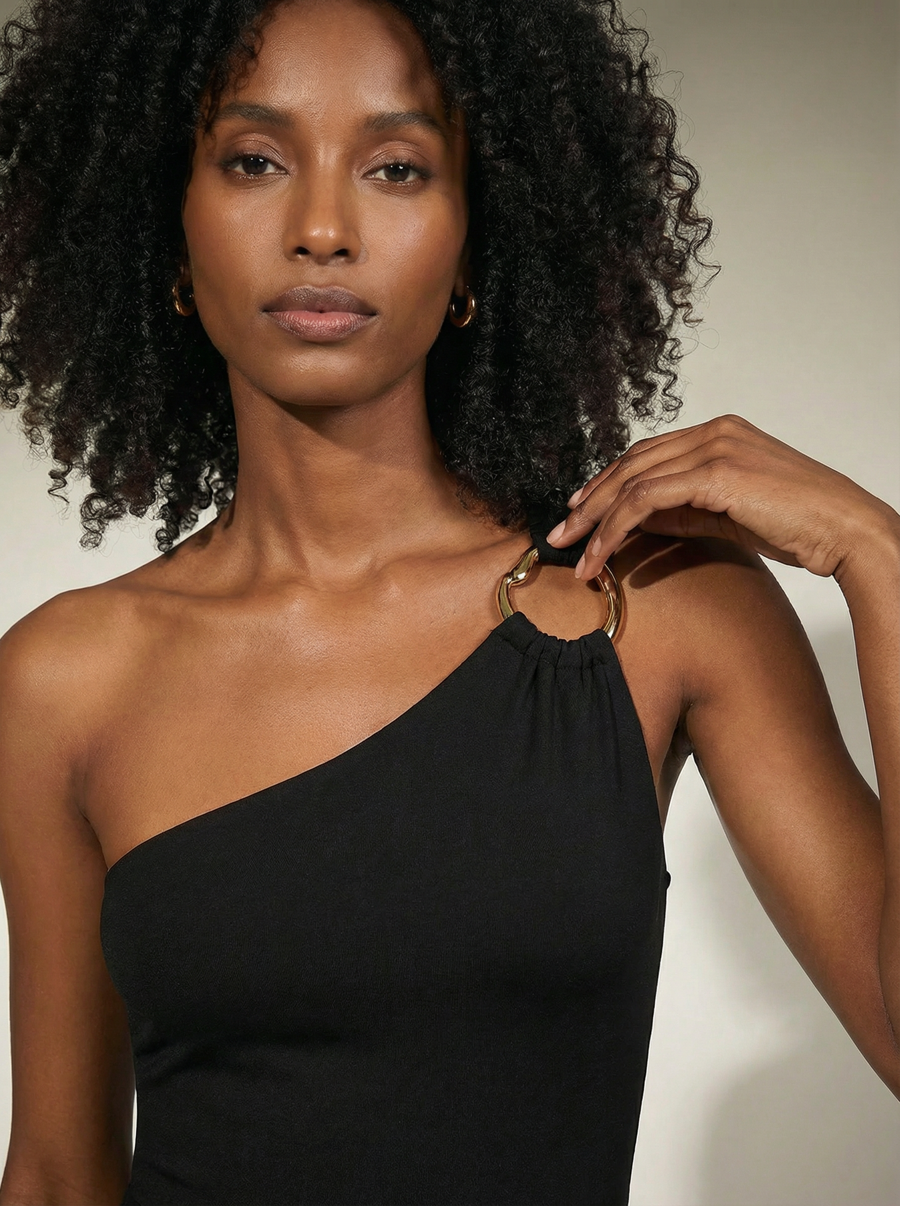 Dazbog One Shoulder Cutout Asymmetric Maxi Dress