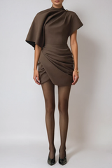 Deirdre Shawl Ruch Mini Dress