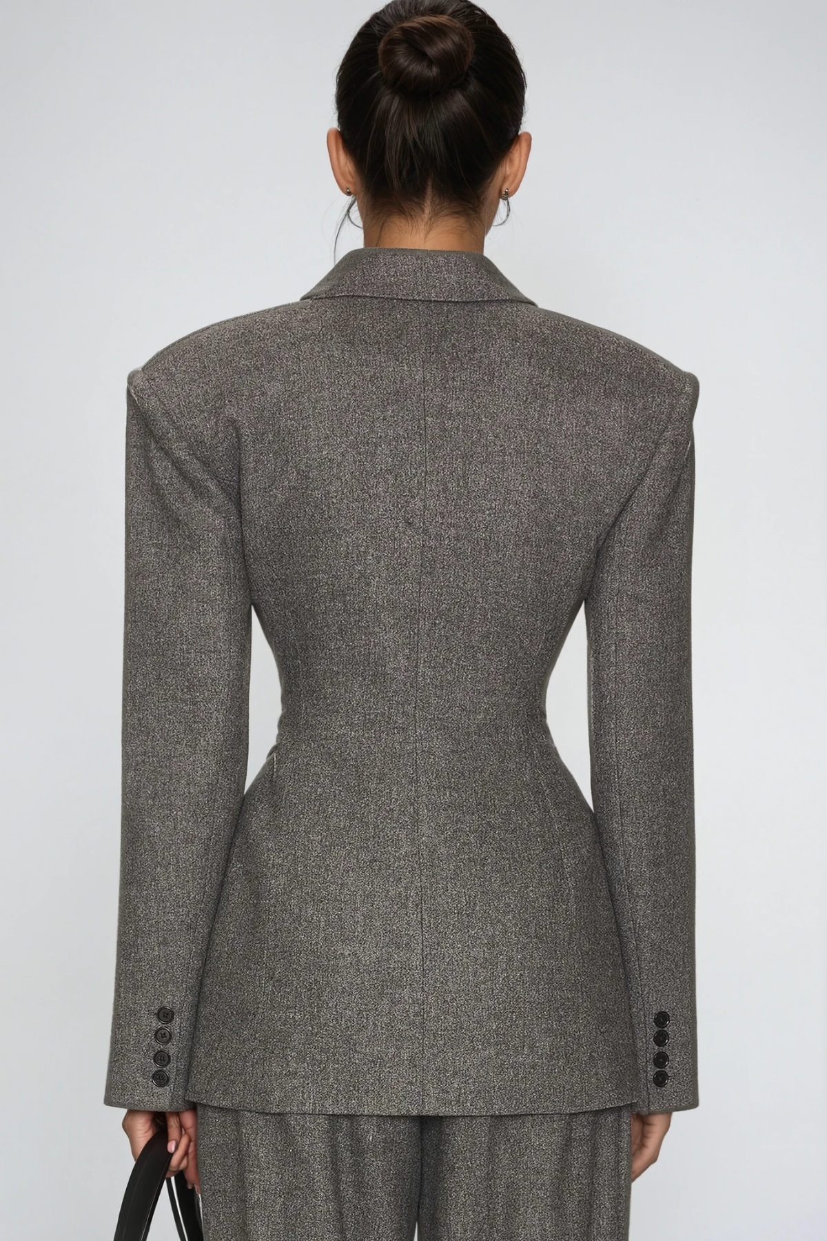 Delaney Lapel Blazer In Dark Grey