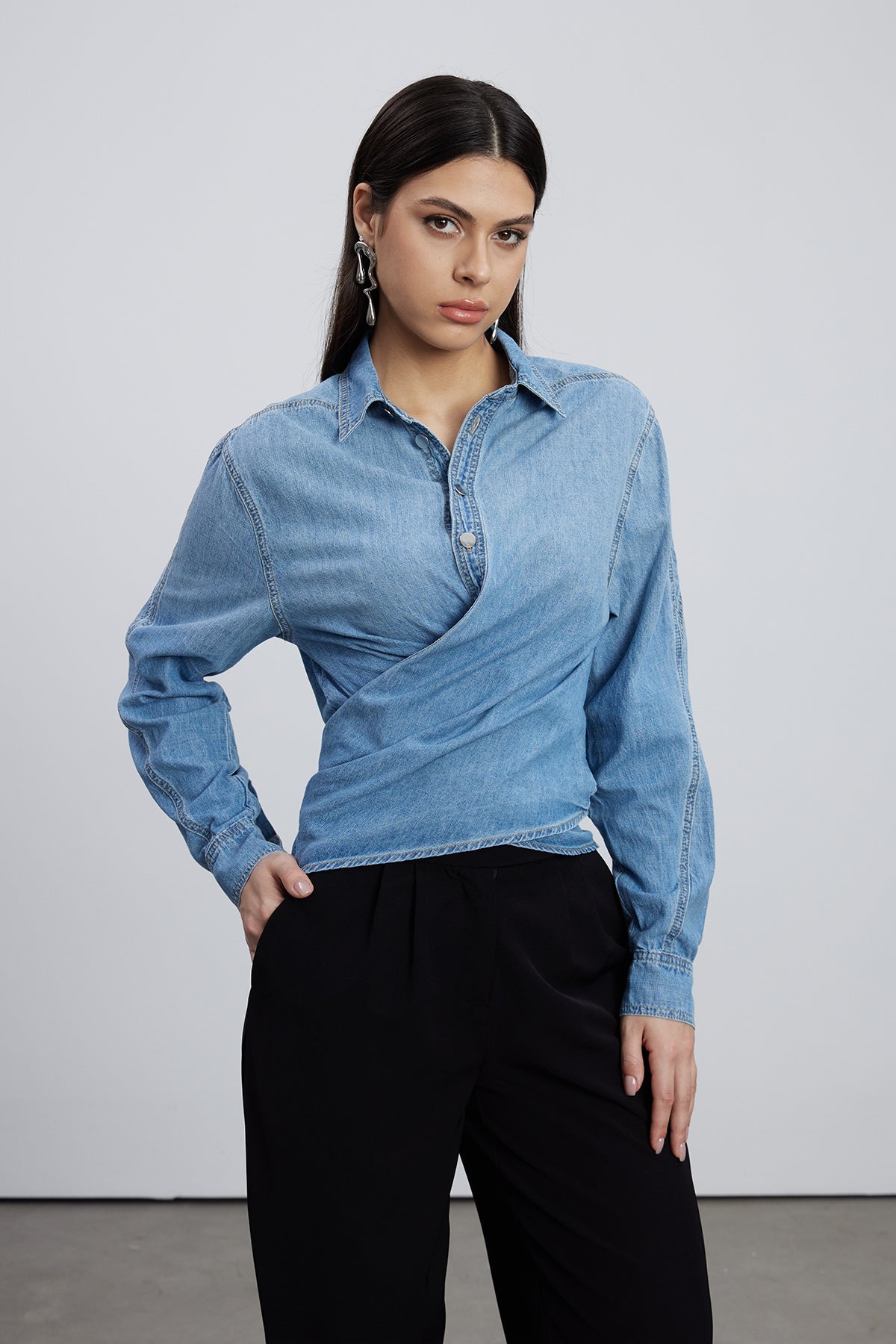 Derdriu Asymmetric Denim Shirt