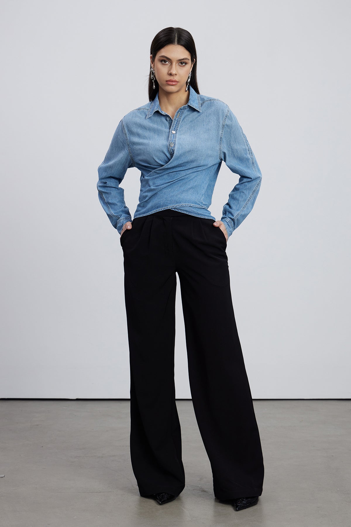 Derdriu Asymmetric Denim Shirt