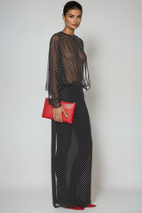 Derek Backless Dot Maxi Dress