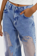 Devaki Mesh Burnout Jeans