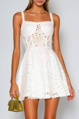 Diksha Spaghetti Cutout Mini Dress