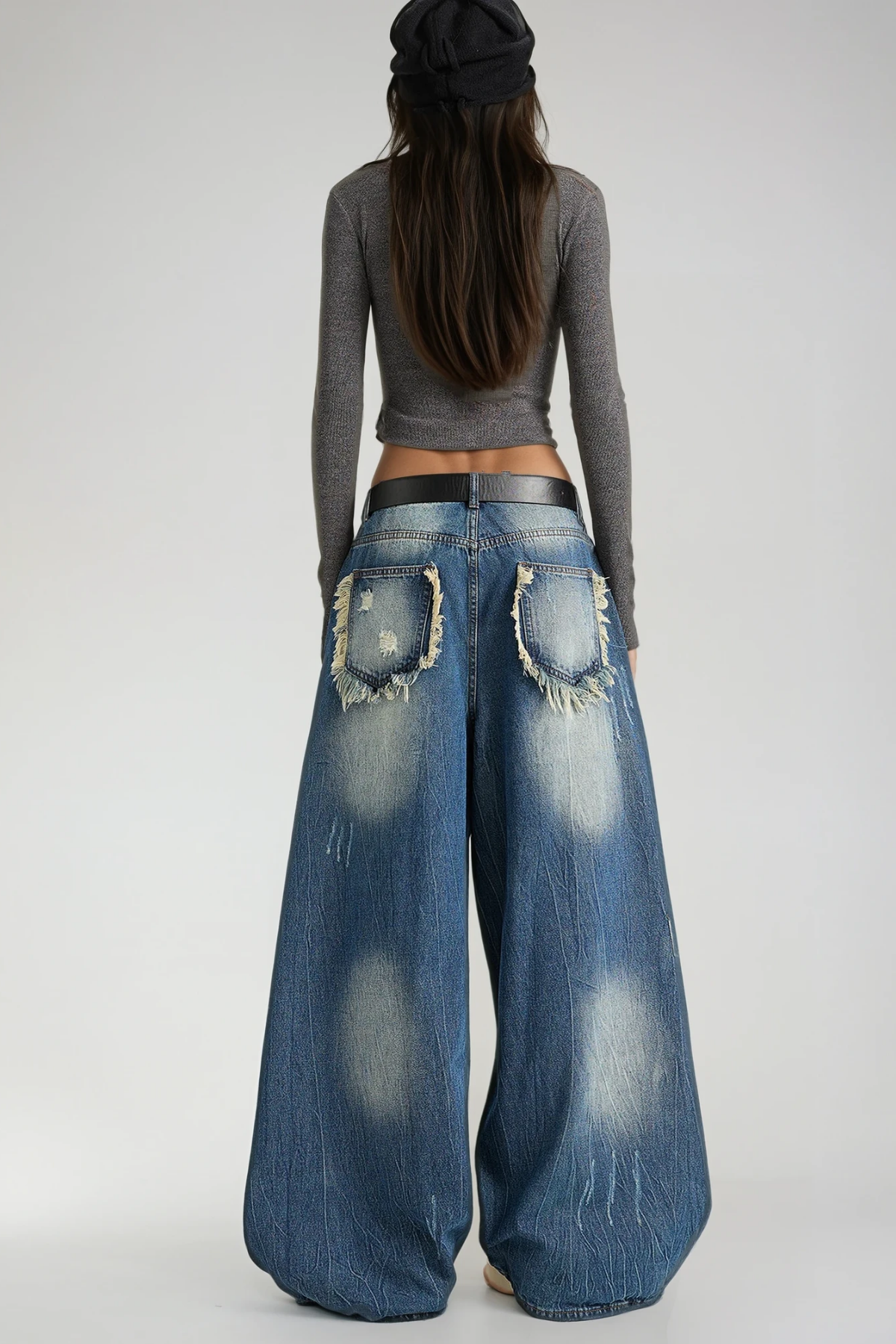 Diomidis Deconstruct Print Bleached Barrel Jeans