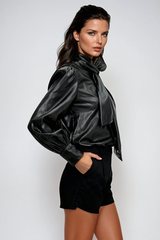 Dionisio Tie Up Leather Shirt