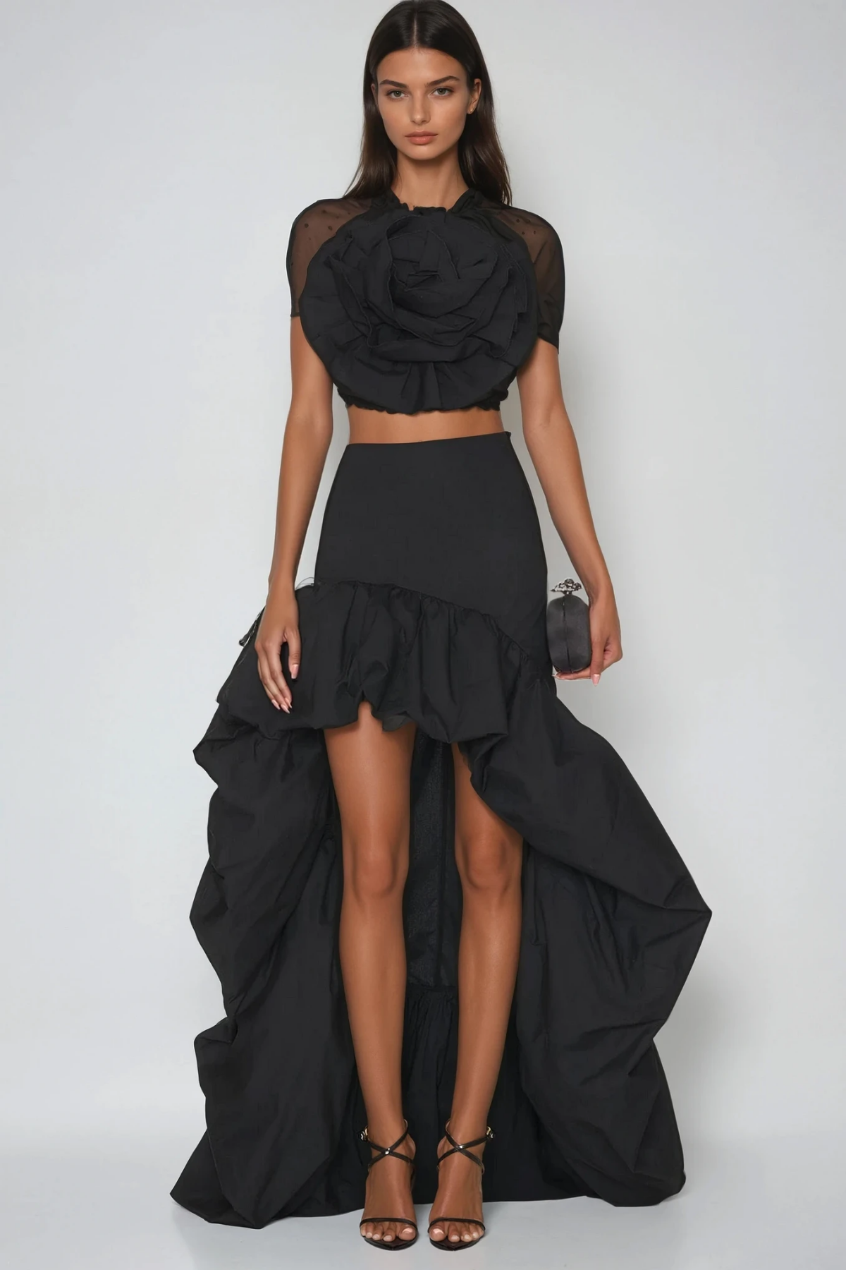 Dionysius Ruffle High Low Skirt
