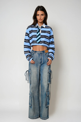 Dionysos Rhinestone Cargo Jeans