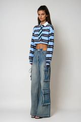 Dionysos Rhinestone Cargo Jeans