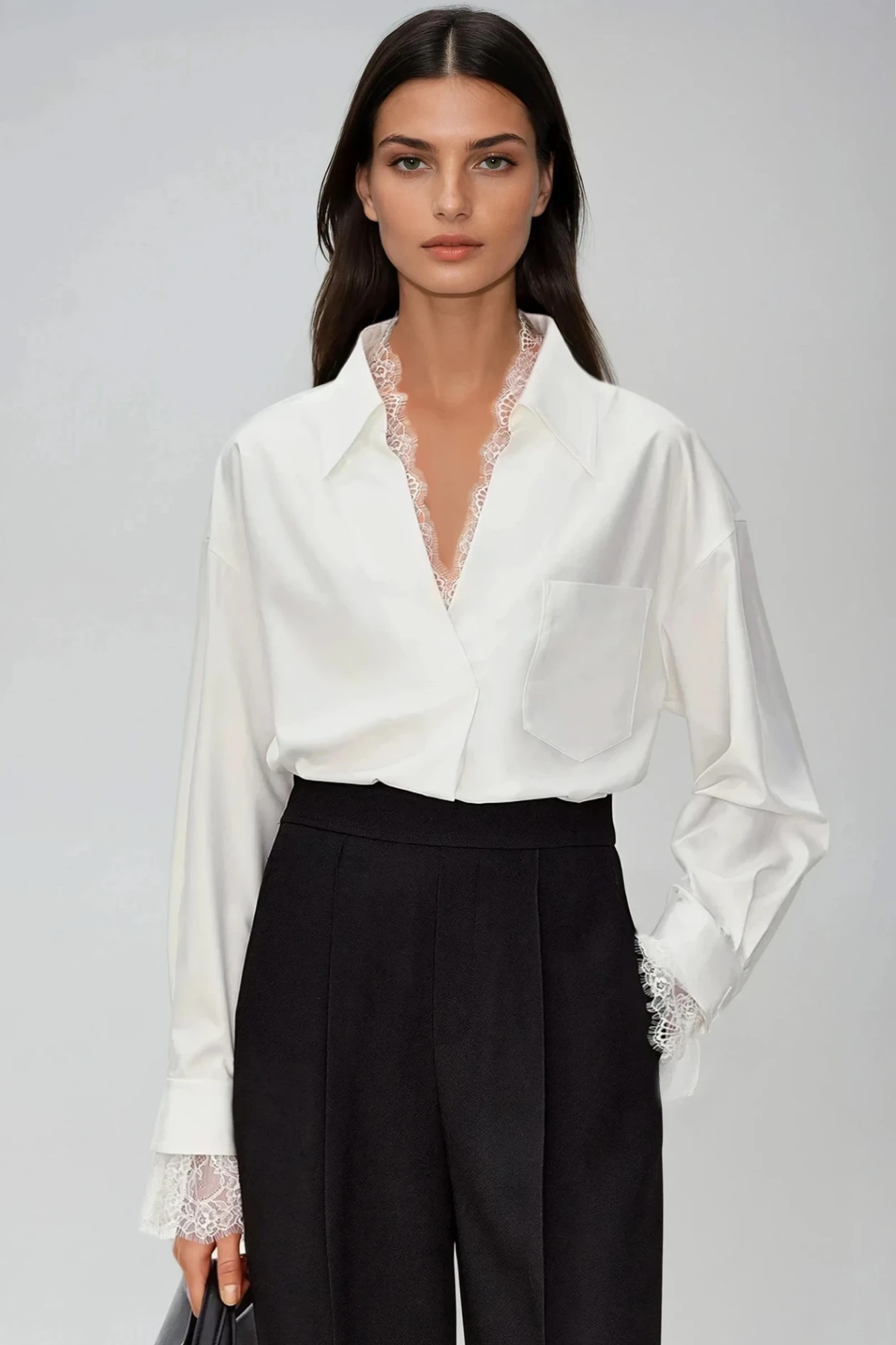 Dip Lace V Neck Shirt