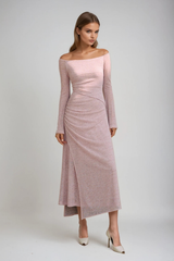 Dirke Off Shoulder Bodycon Maxi Dress