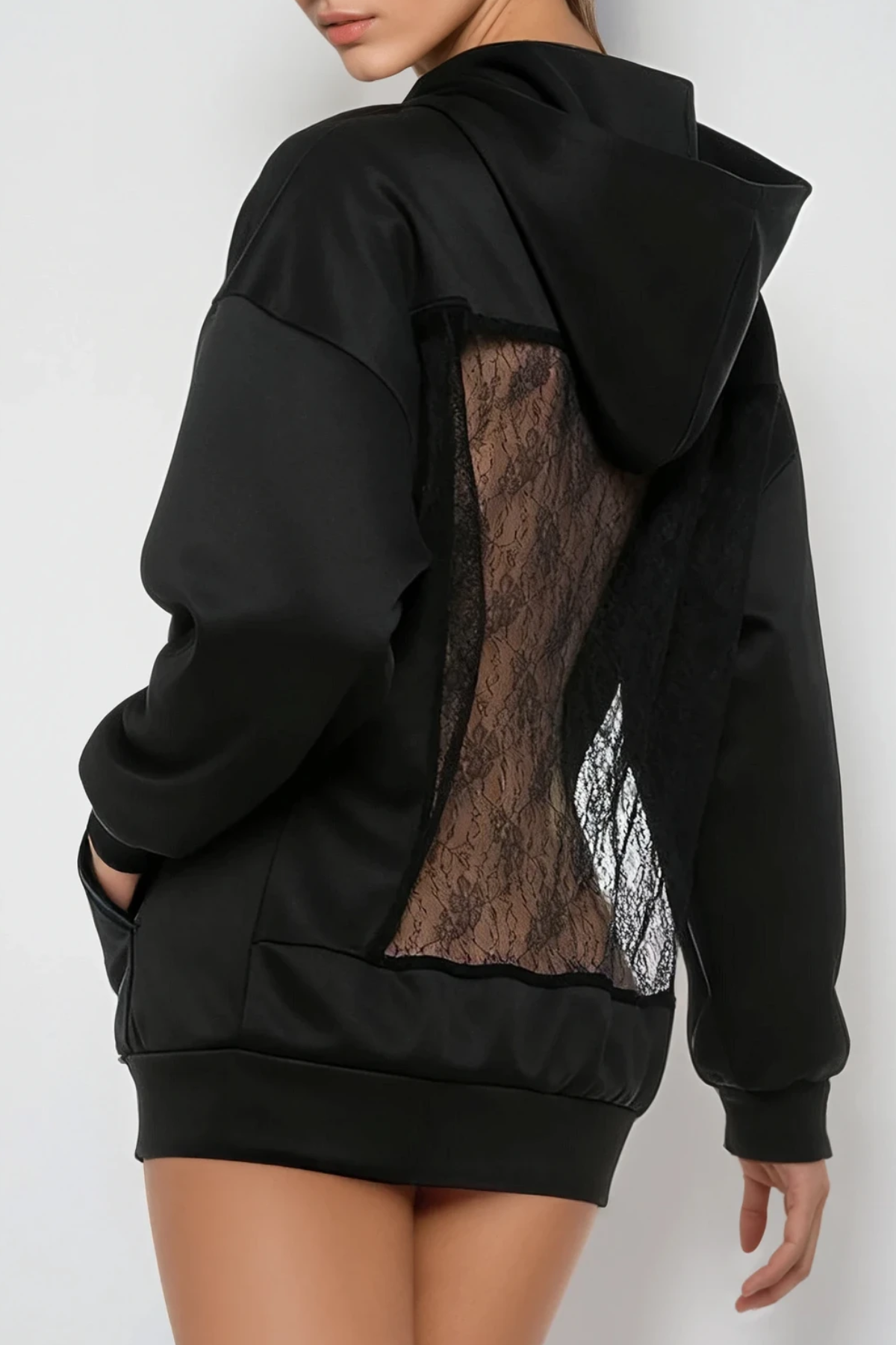 Divna Hooded Lace Top