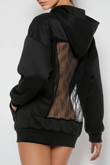 Divna Hooded Lace Top