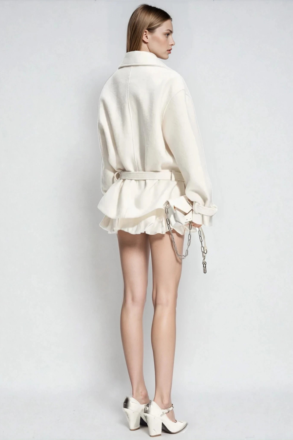 Djuradj Double Breasted Jacket In White