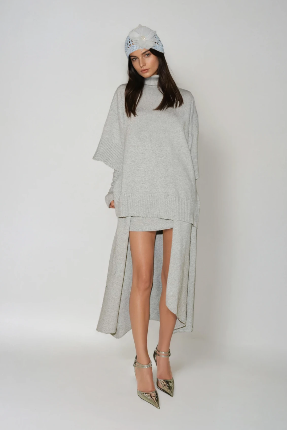 Djuro High Neck Knit Skirt Set