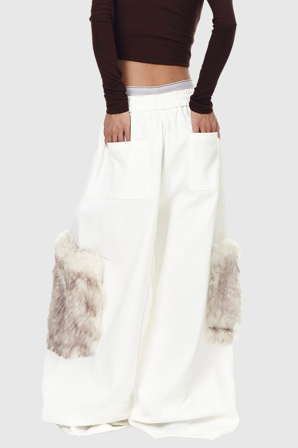 Dmytro Faux Fur Pocket Pants